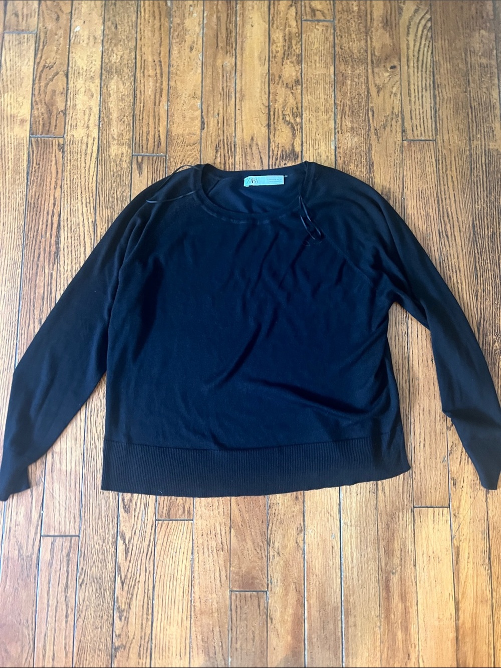Zara Black Crew Neck Sweater